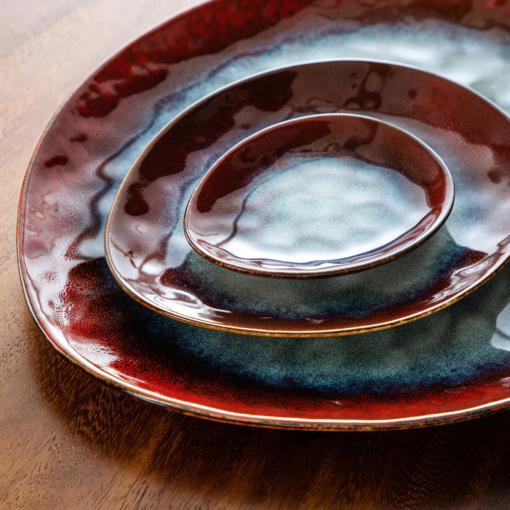 Vancasso Starry Red 11/22/33-elementowy ceramiczny zestaw obiadowy