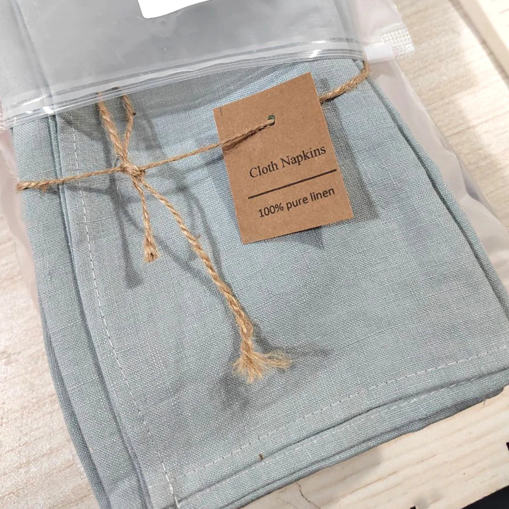 Lniana serwetka 100% len – stonewashed, rękodzieło, 40x40 cm DUŻO KOLORÓW