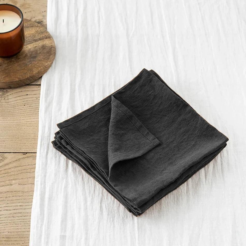 Lniana serwetka 100% len – stonewashed, rękodzieło, 40x40 cm DUŻO KOLORÓW
