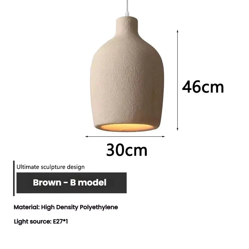 Lampa wisząca w stylu Wabi Sabi WARIANTY DO WYBORU
