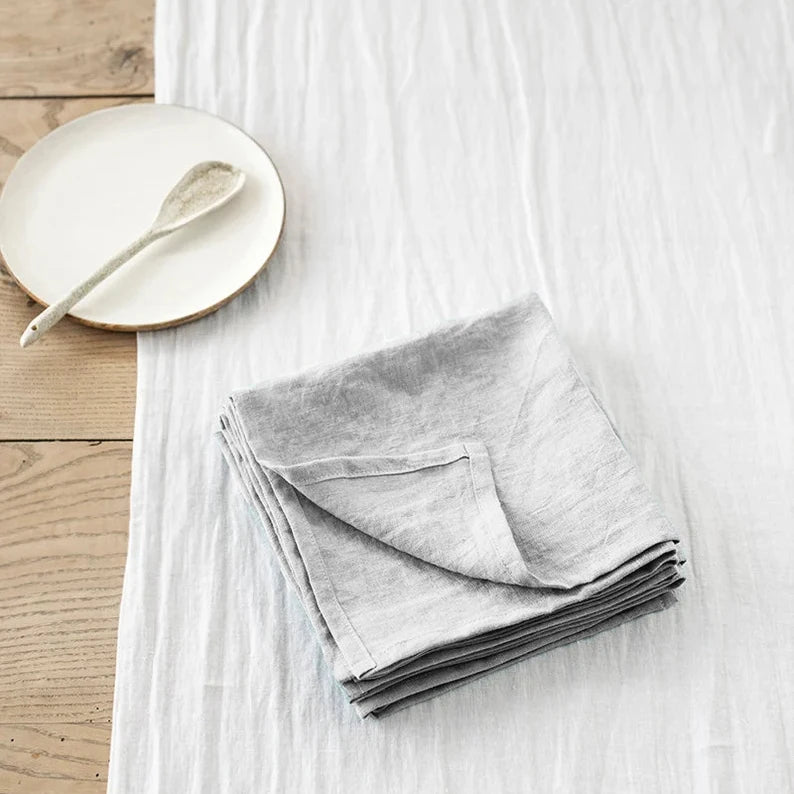 Lniana serwetka 100% len – stonewashed, rękodzieło, 40x40 cm DUŻO KOLORÓW