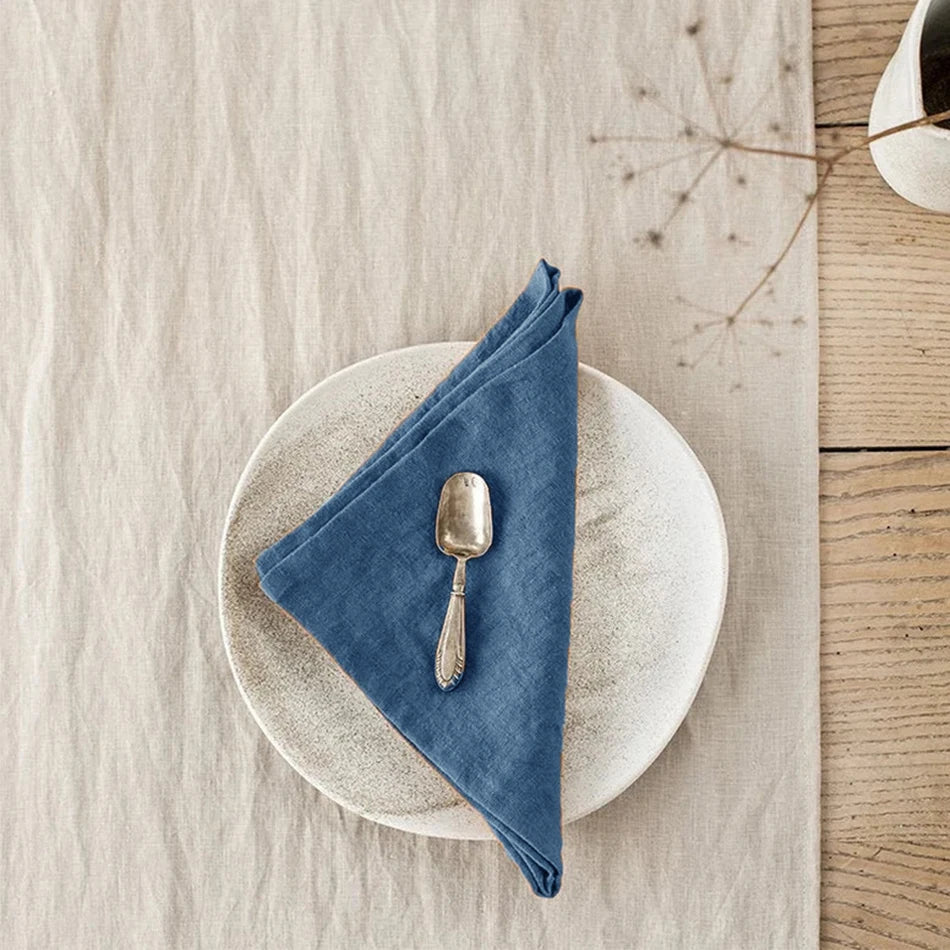 Lniana serwetka 100% len – stonewashed, rękodzieło, 40x40 cm DUŻO KOLORÓW